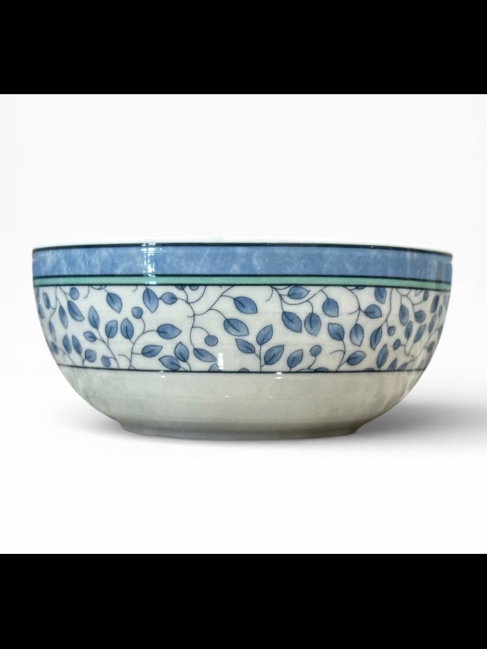 NWT MIKASA SUSANNE SL104 FINE CHINA COUPE CEREAL BOWL BLUE LEAVES